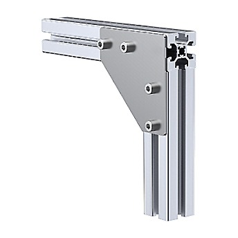 Connecting plate for corner joints