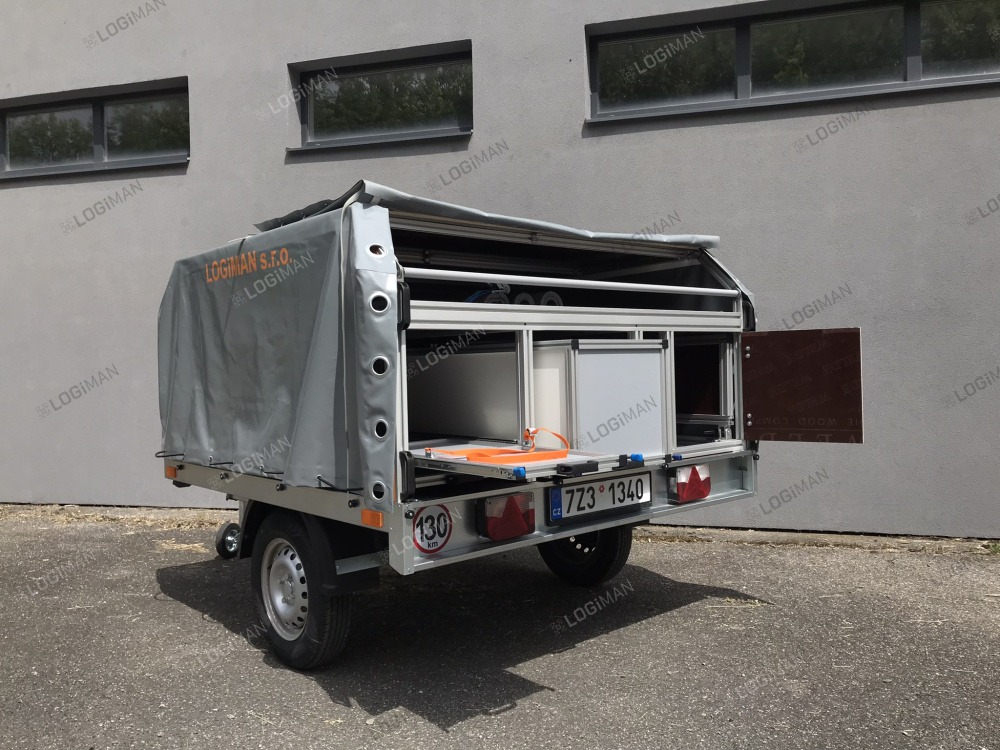 Trailer with storage system