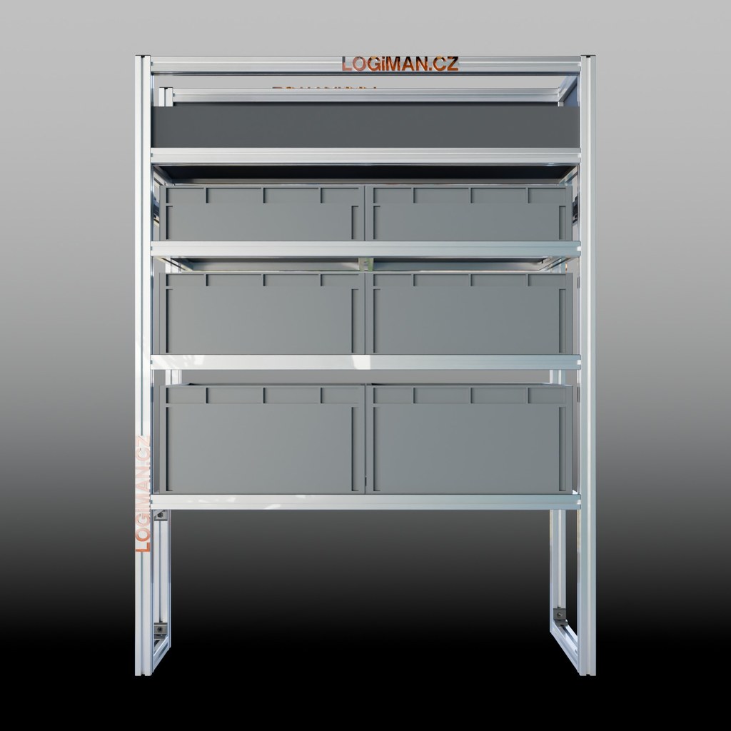 Aluminium euro box shelf – Citroën Jumpy Crew Cab L2 (from 2016)