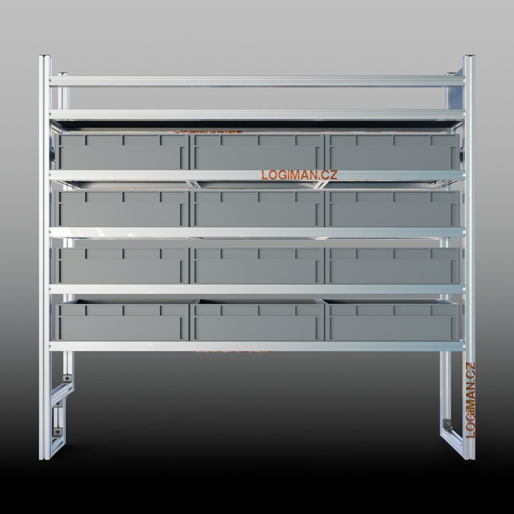 Aluminium euro box shelf – Citroën Jumpy Crew Cab L3 (from 2016)