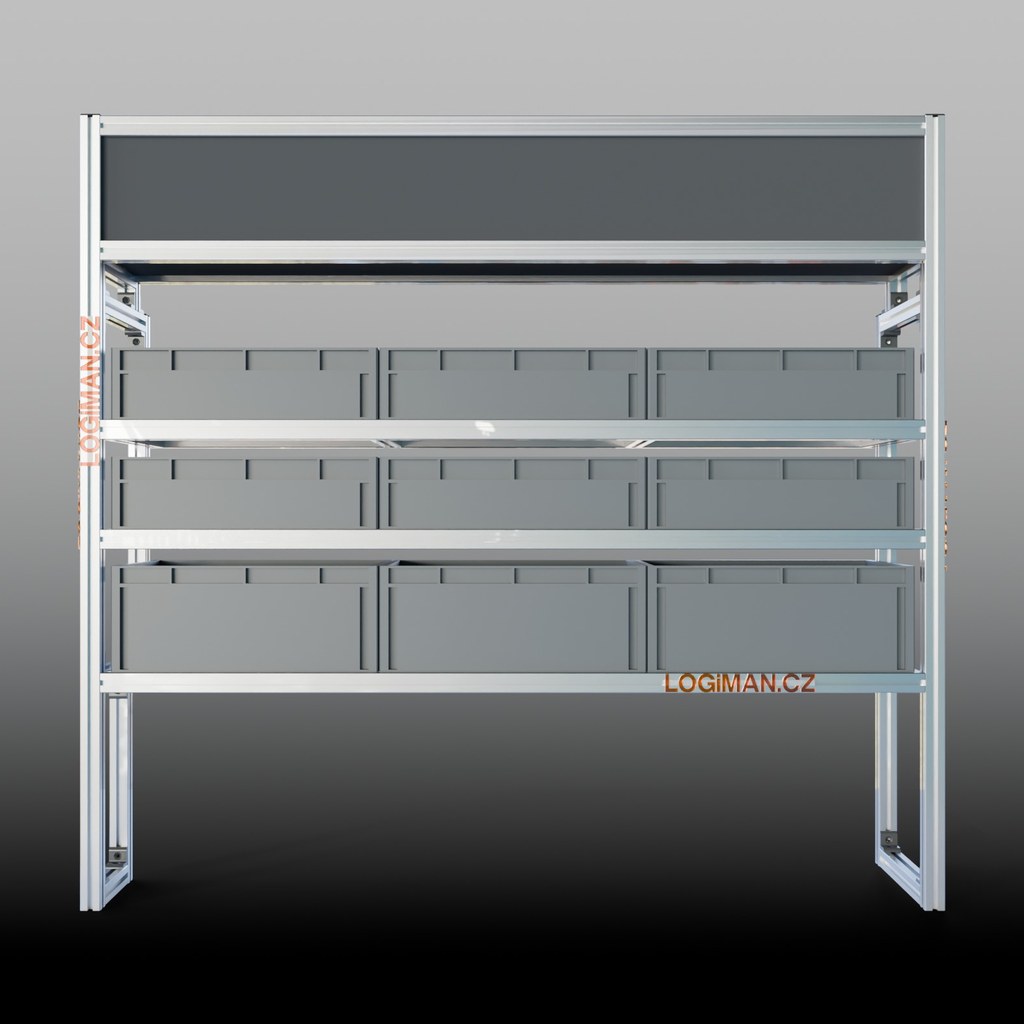Aluminium euro box shelving unit – Citroën Jumpy L1 (from 2016)