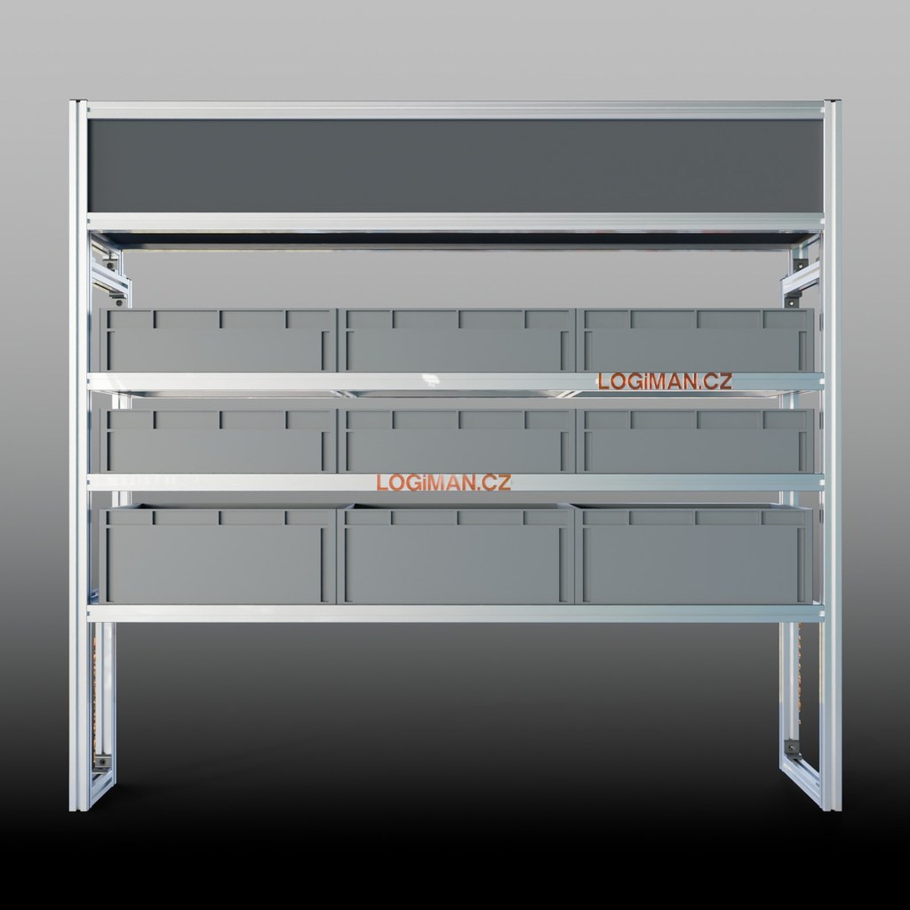 Aluminium euro box shelving unit – Citroën ë-Jumpy L1 (from 2021)
