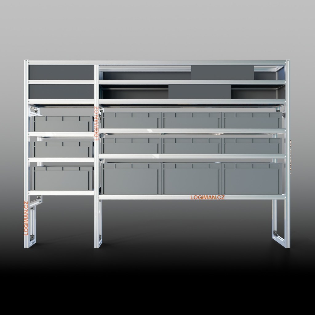 Aluminium euro box shelf – Mercedes Vito Compact (from 2014)