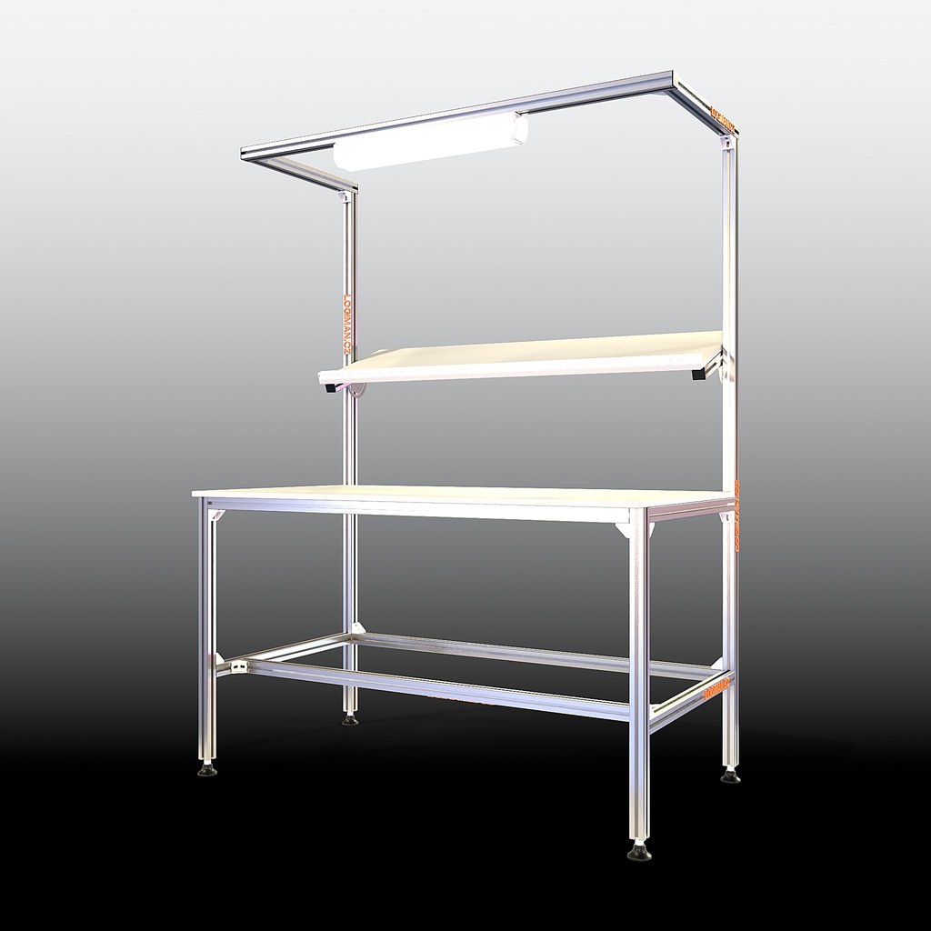 Hliníkový pracovní stůl systém 40 – 1500 × 800 × 900 mm