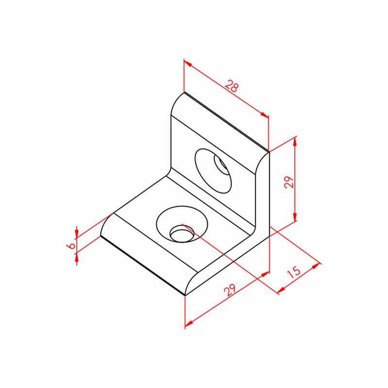 Angle bracket connector 30x30