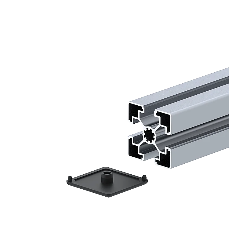 Profile end cap, super light, grey 45x45