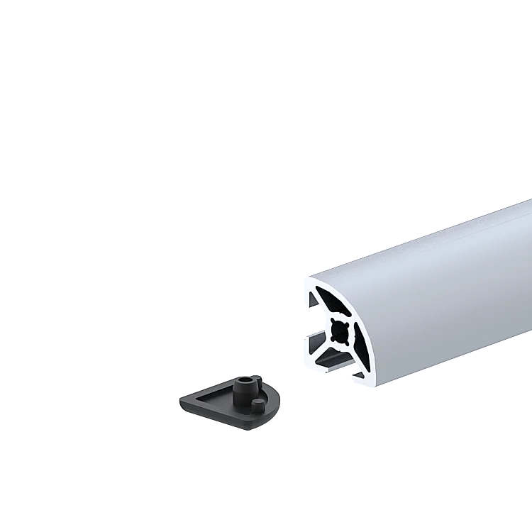 Radiused end cap 20x20