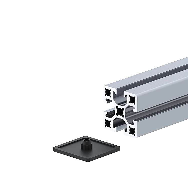 Profile end cap, grey, K8 40x40
