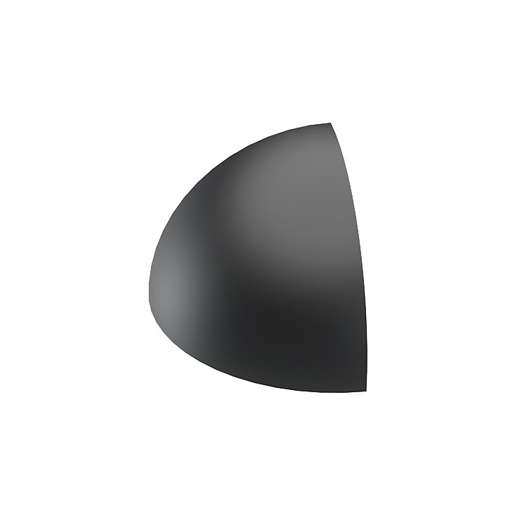 Cap for rounded corner connector 45x45