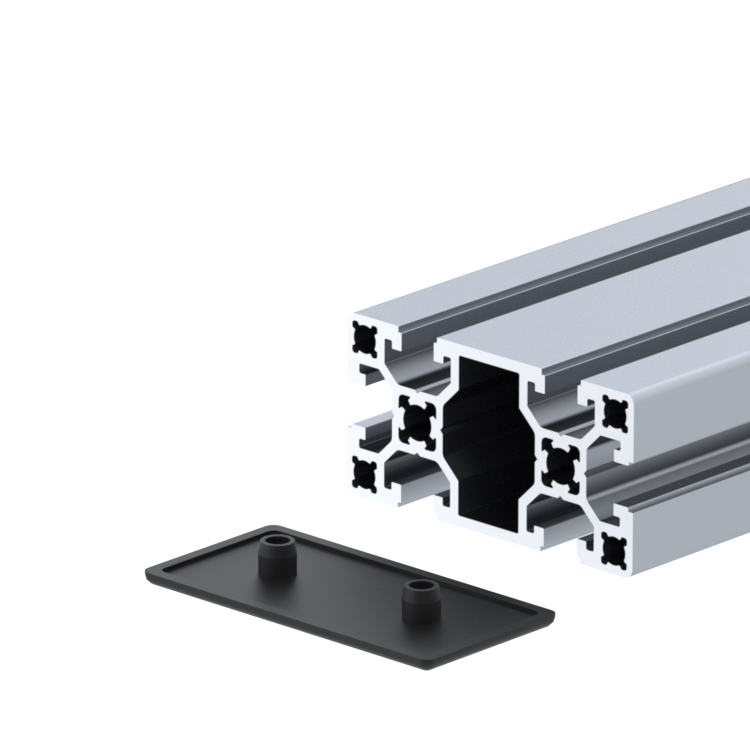 Profile end cap, grey 45x90