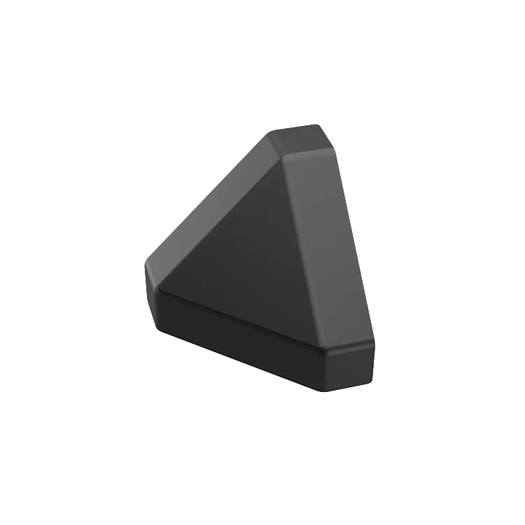 Cap for triangular corner connector