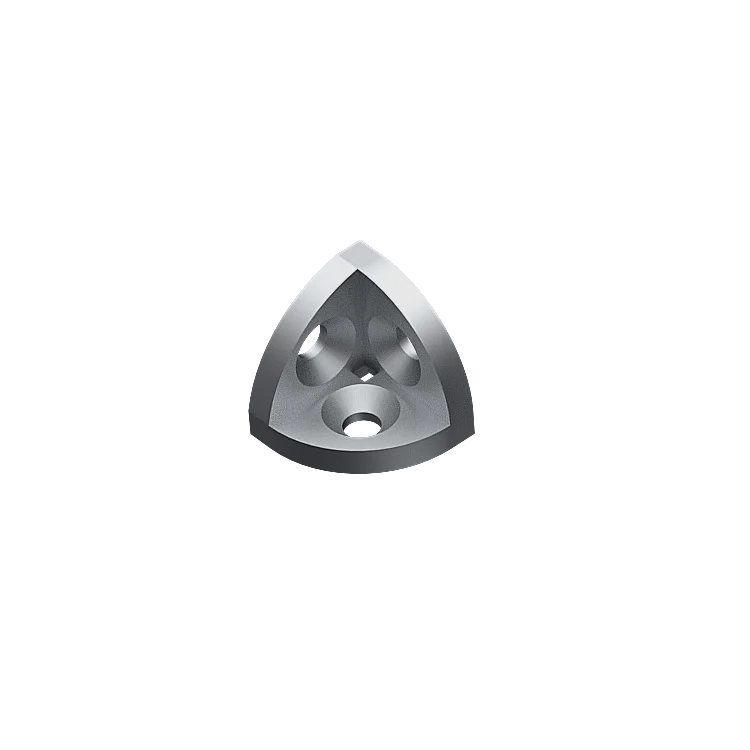 Three-way corner connector, radius 20 x 20