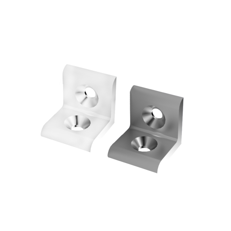 Straight corner connector (grey paint finish) 45x45