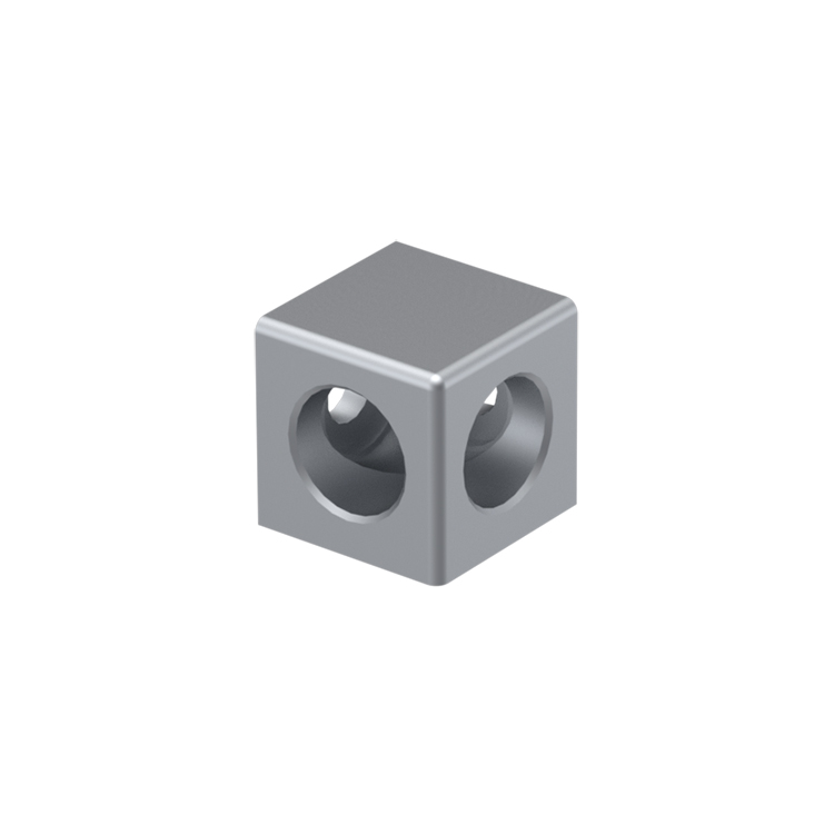 Two-way cube corner connector 40x40 (weight approx. 104.9 g)