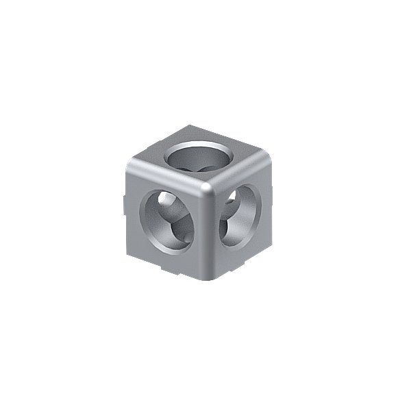 Three-way cube corner connector K10 40x40