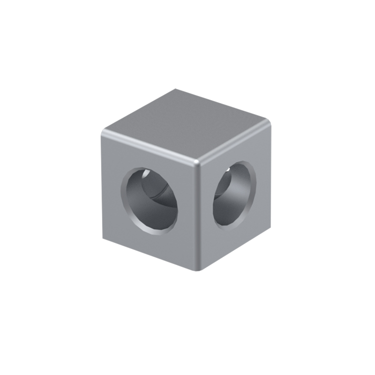 Two-way cube corner connector 45x45