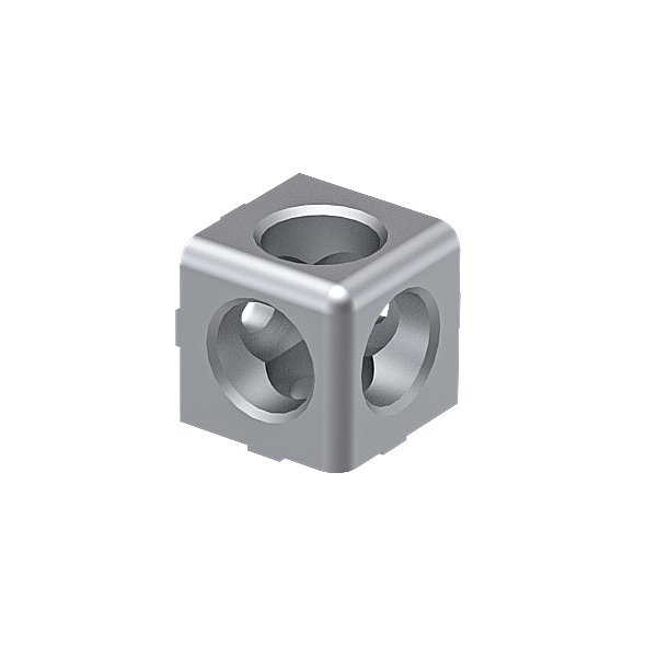 Three-way cube corner connector 45x45