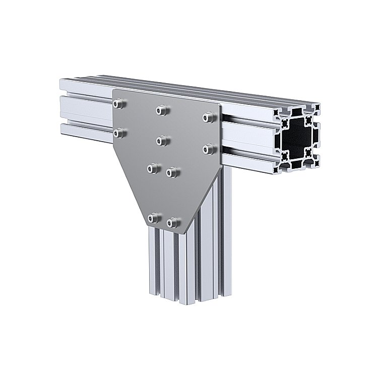 Three-way connecting plate 80x80