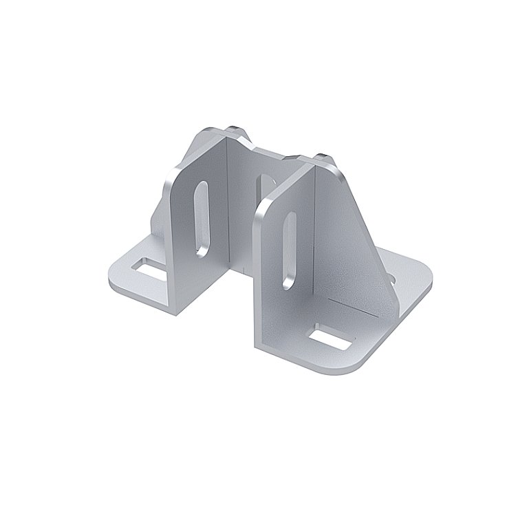 Floor-mounting foot clamp 45x45