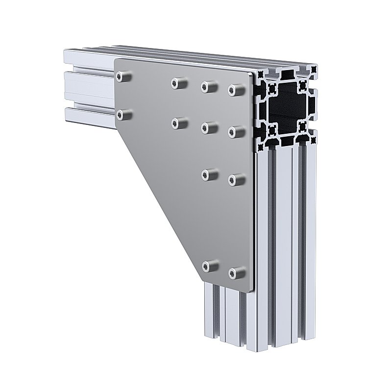 Two-way connecting plate 100x100