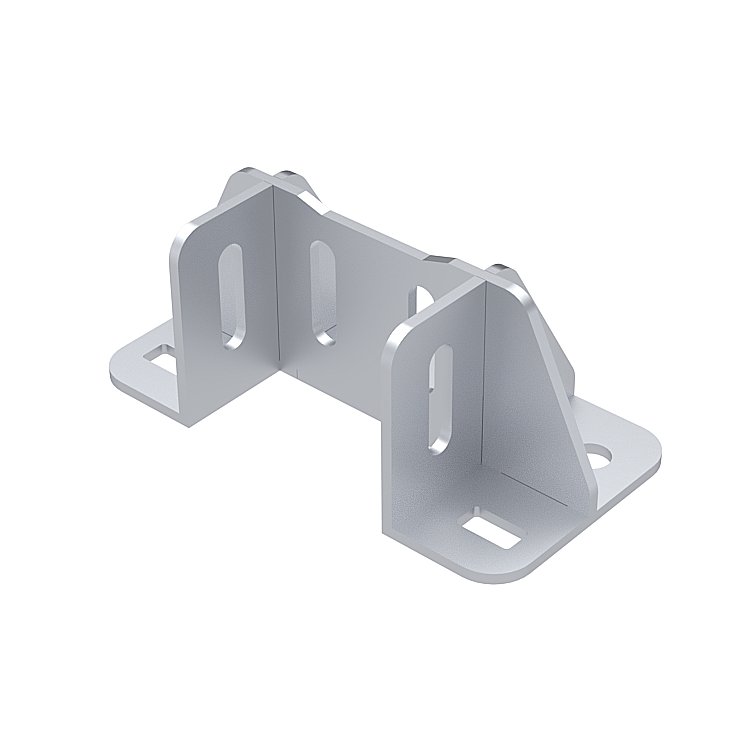 Floor-mounting foot clamp 45x90