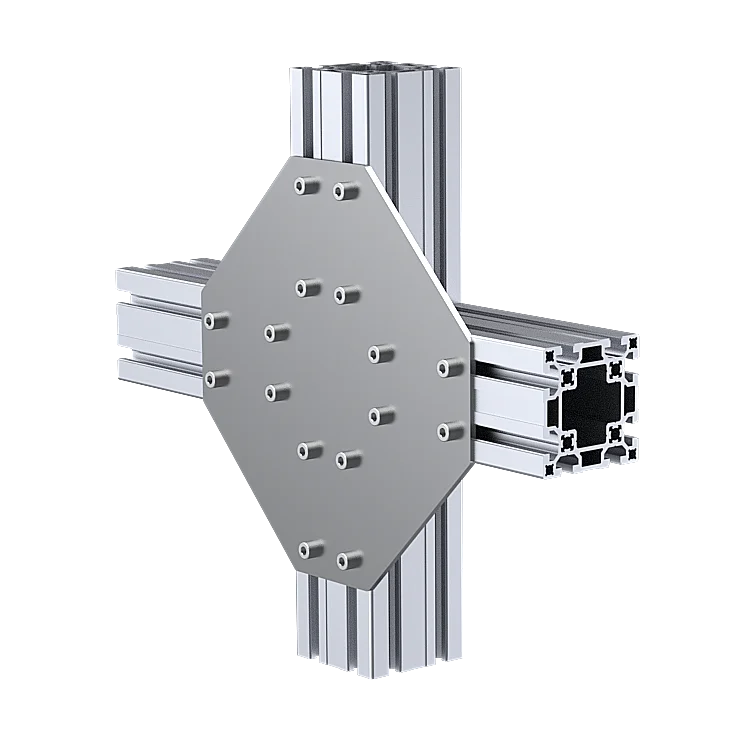 Four-way connecting plate 90x90