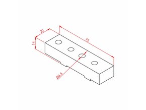 Drilling jig 23x75