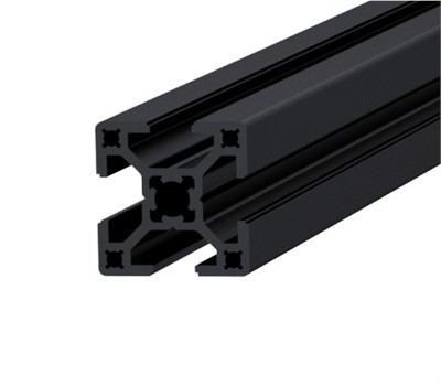 Modular aluminium profile 30 x 30 x 3000 mm black anodised