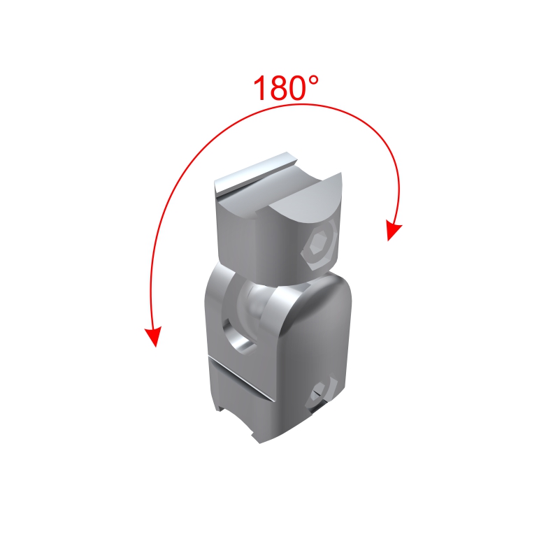 Double angle connector 180° - external