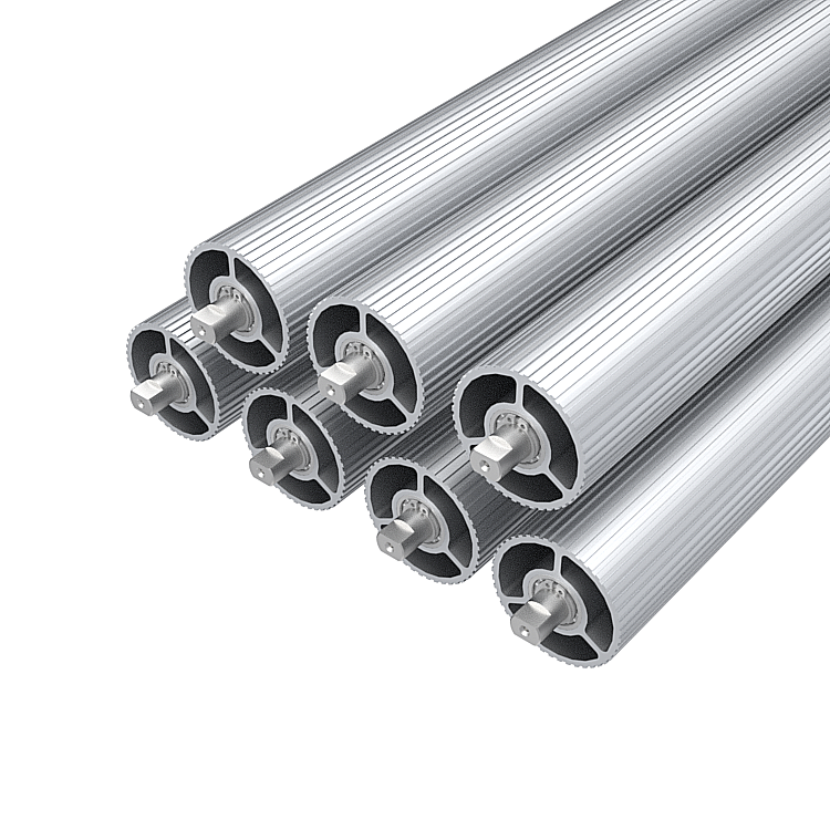 Knurled aluminium roller Ø50×790 mm