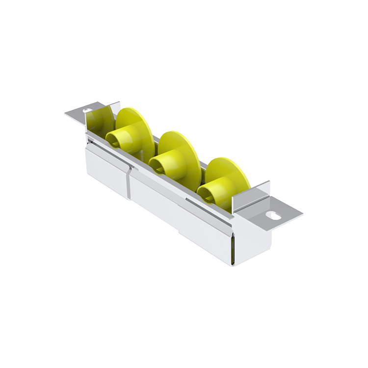 Roller track with side stop, zinc-plated