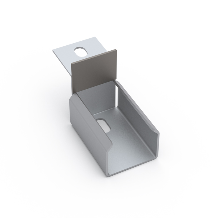Roller track mounting and stop plate, medium