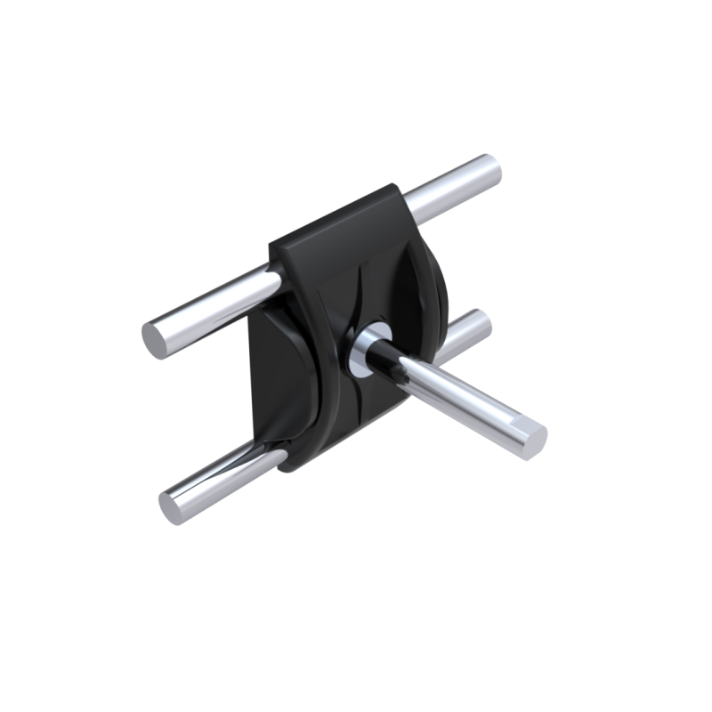 Shaft holder Ø12 mm, double