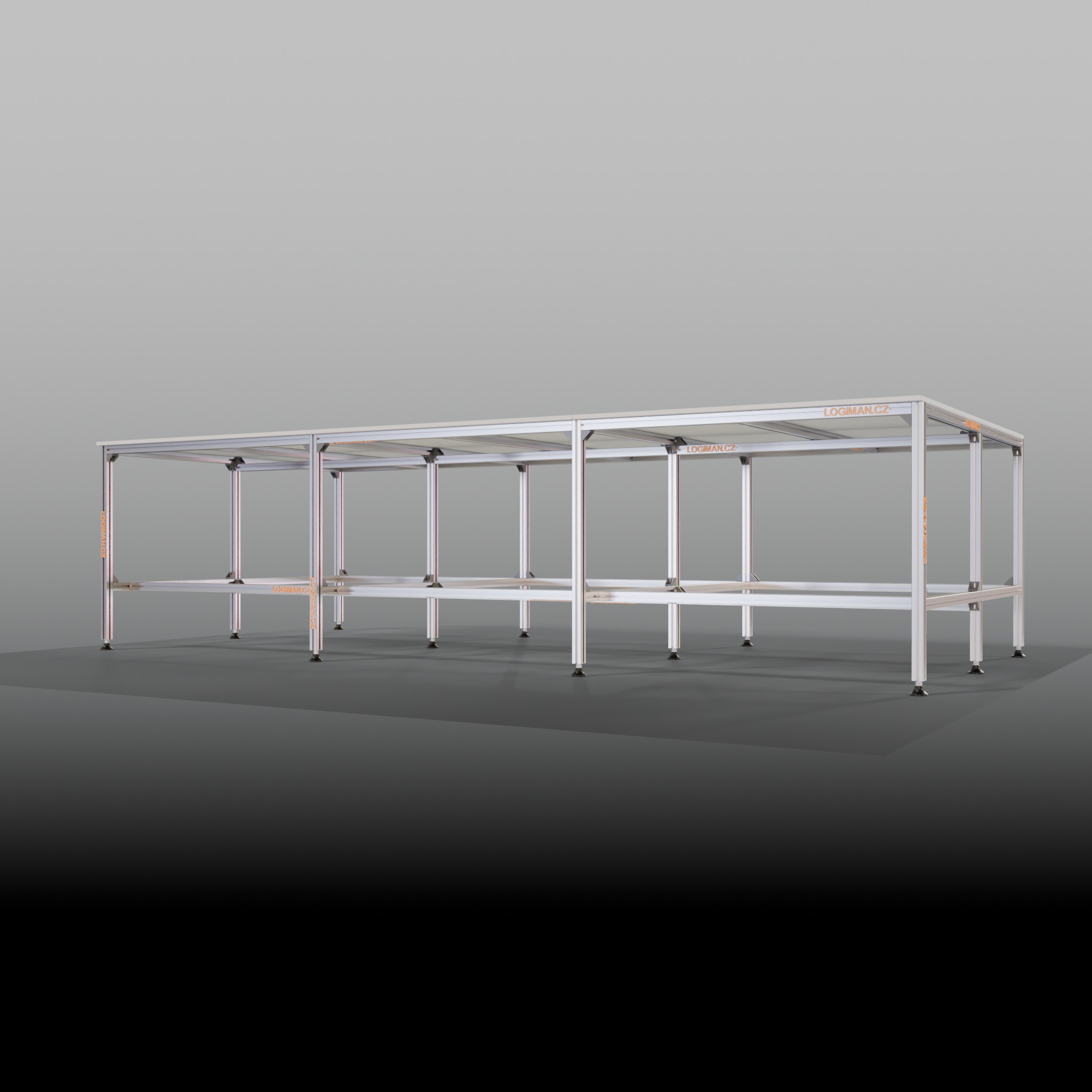 Workbench system 40 – 3930 × 1800 × 1000 mm - front view