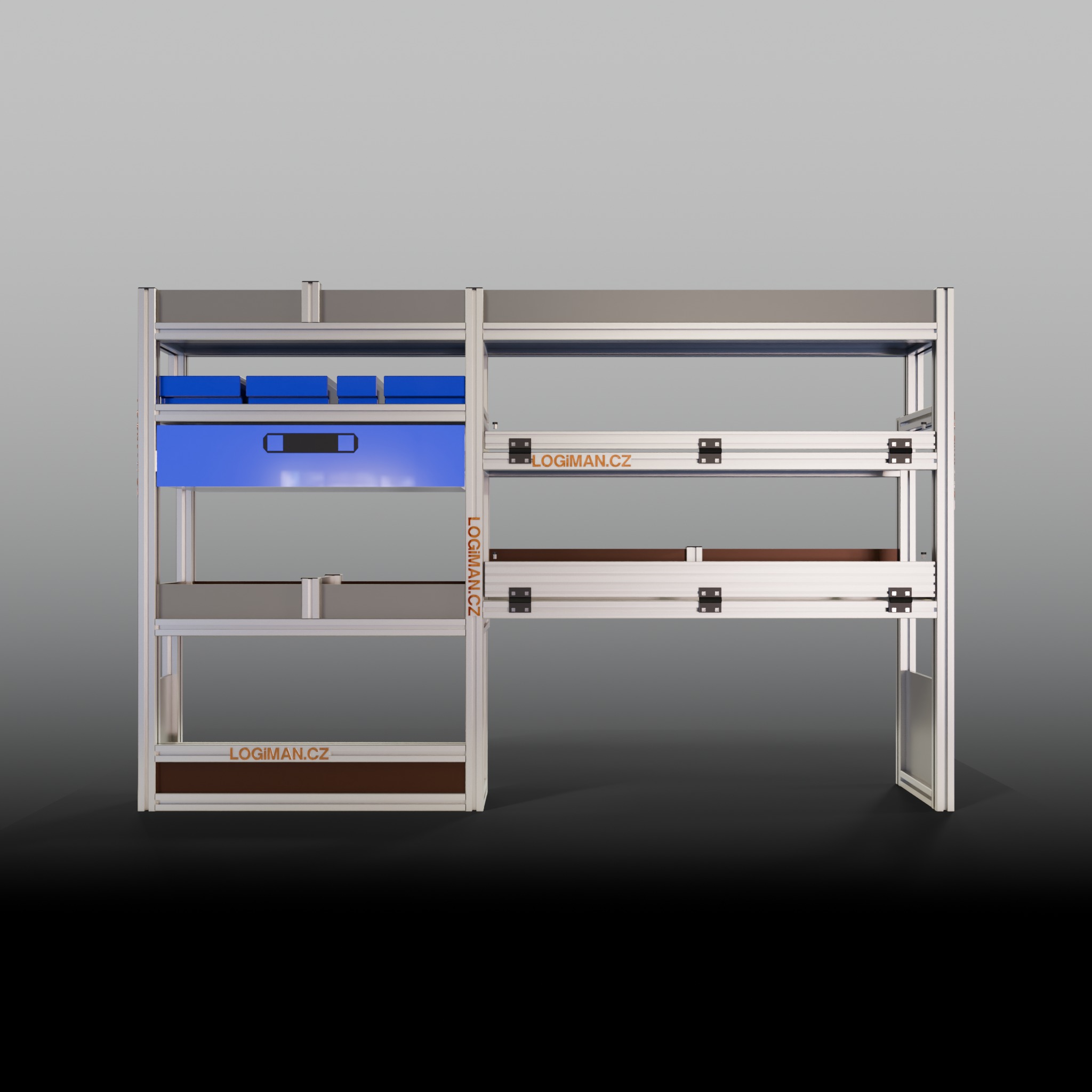 Van shelving fit-out – Citroen Jumpy L2 - front view