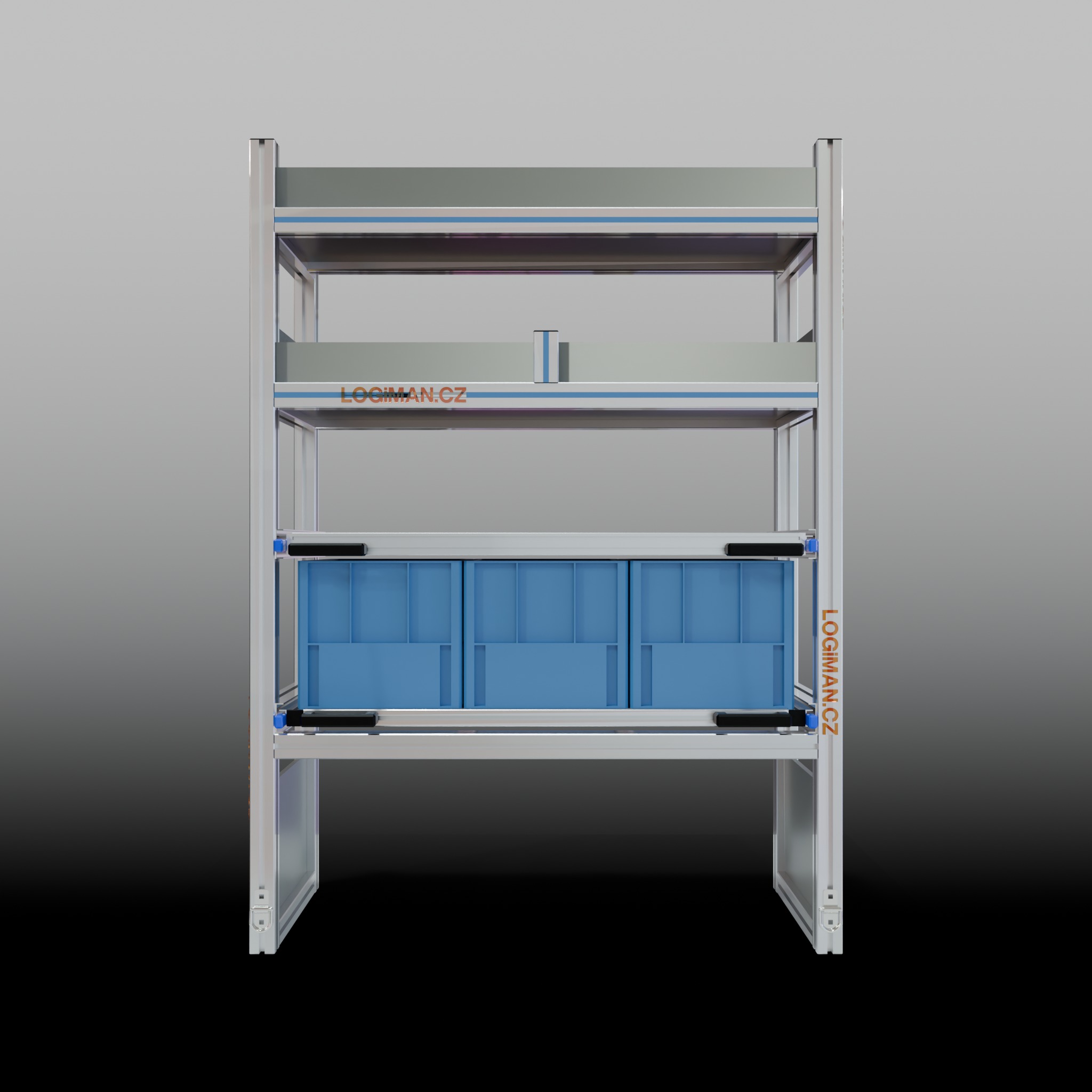 Van shelving fit-out – Fiat Ducato L1H1 - front view