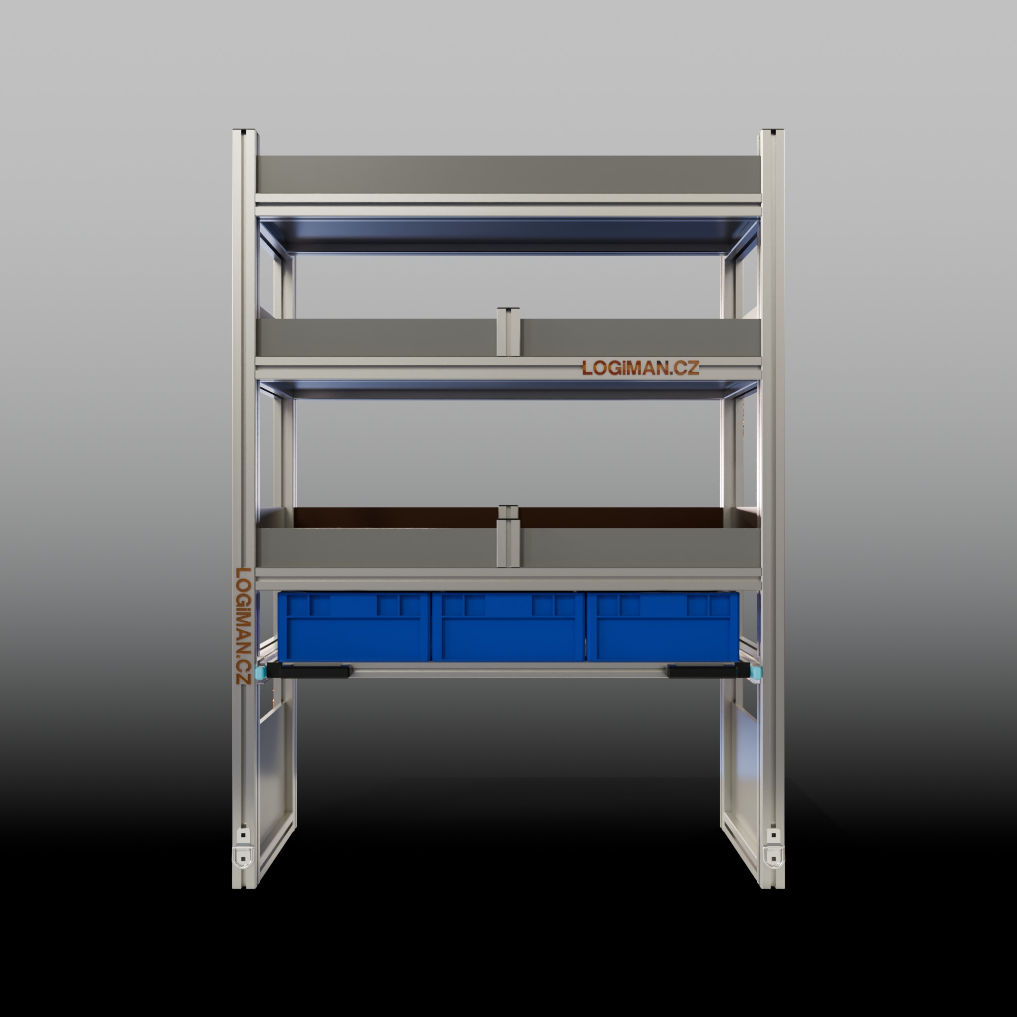 Van shelving fit-out – Fiat Ducato L1H1 - front view