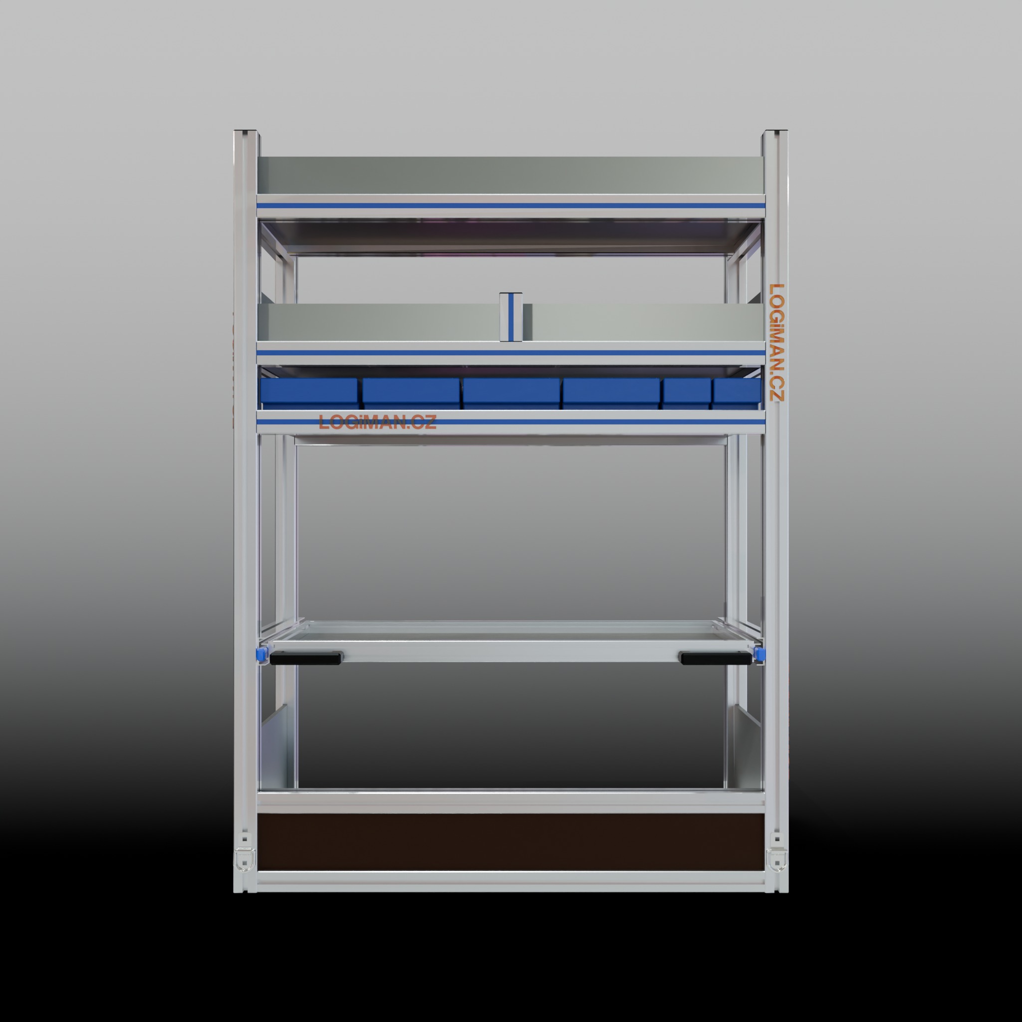 Van shelving fit-out – Fiat Ducato L1H1 - front view