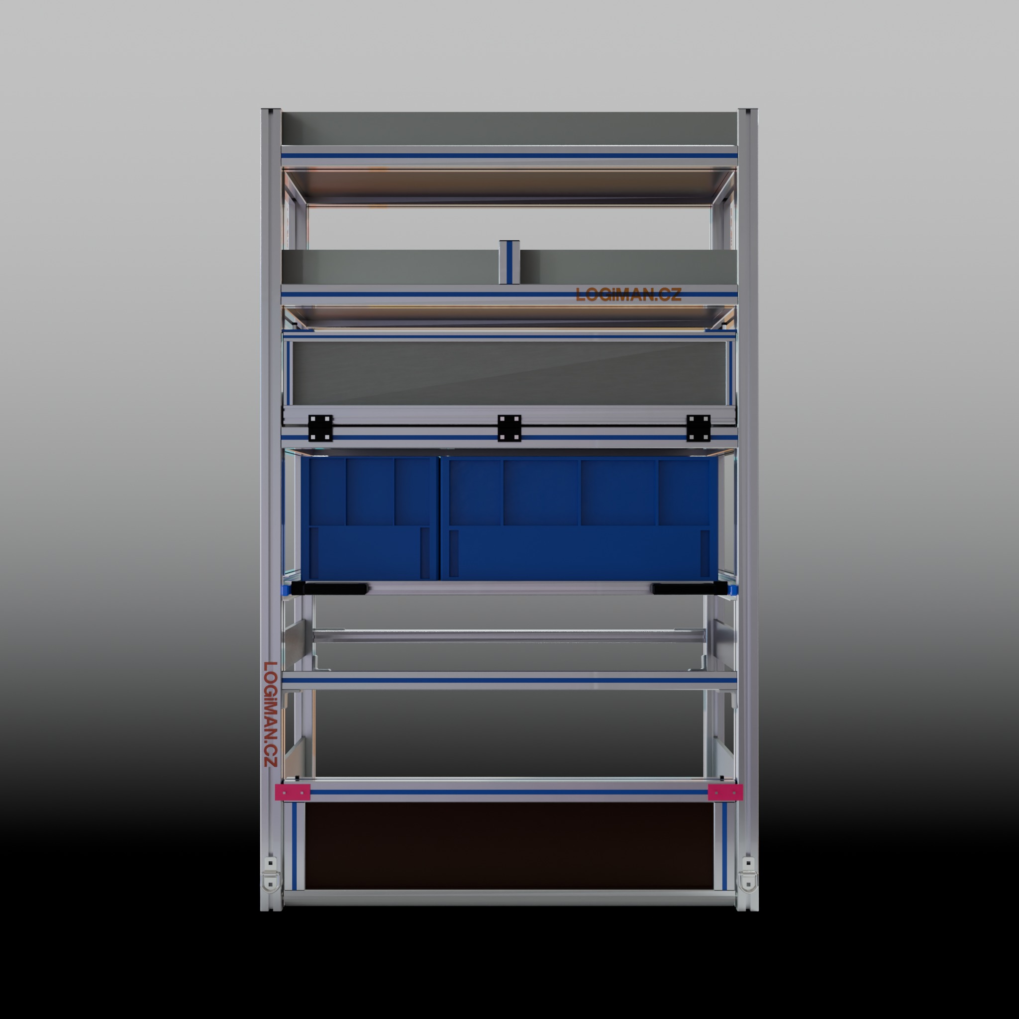 Van shelving fit-out – Fiat Ducato L2H2 - front view