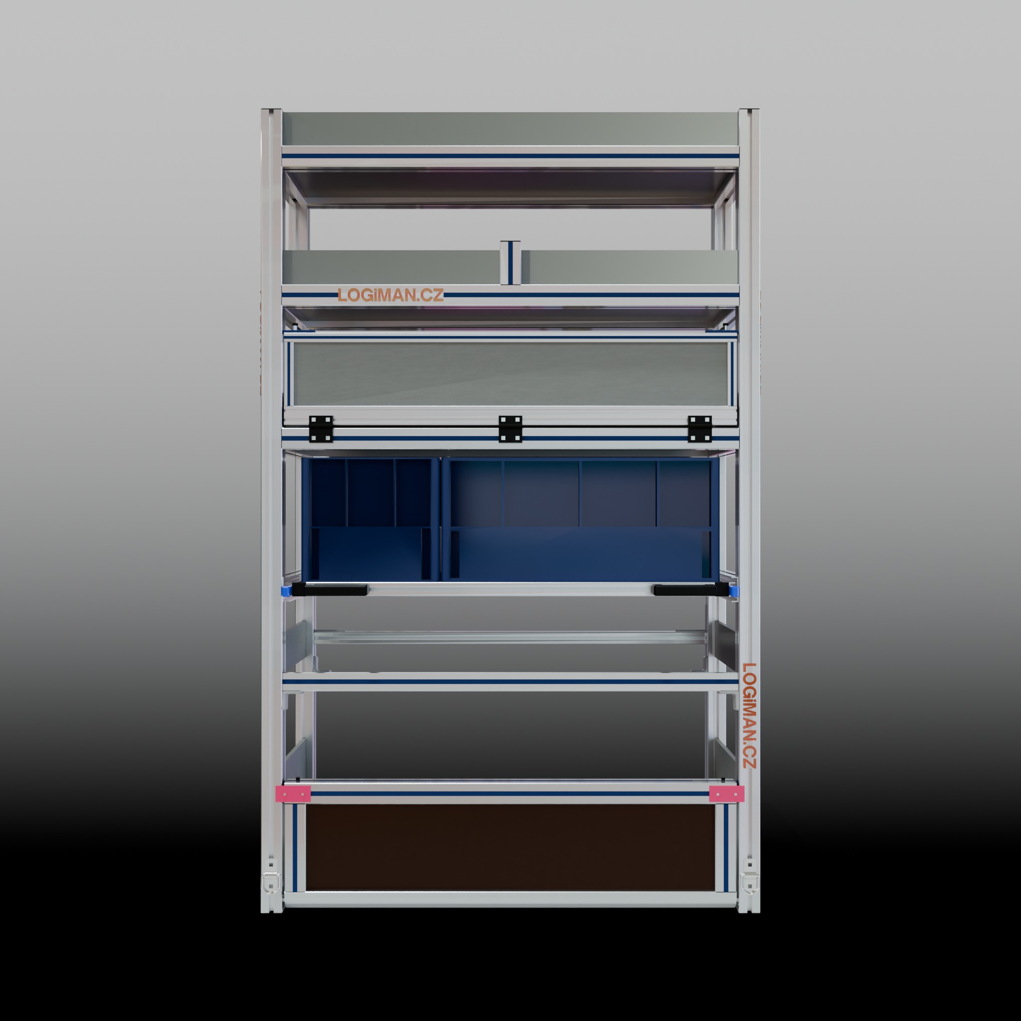 Van shelving fit-out – Fiat Ducato L2H2 - front view