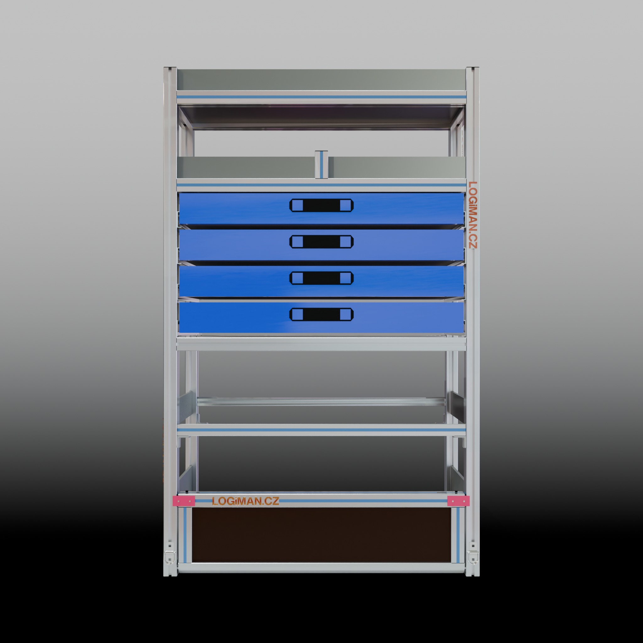 Van shelving fit-out – Fiat Ducato L2H2 - front view