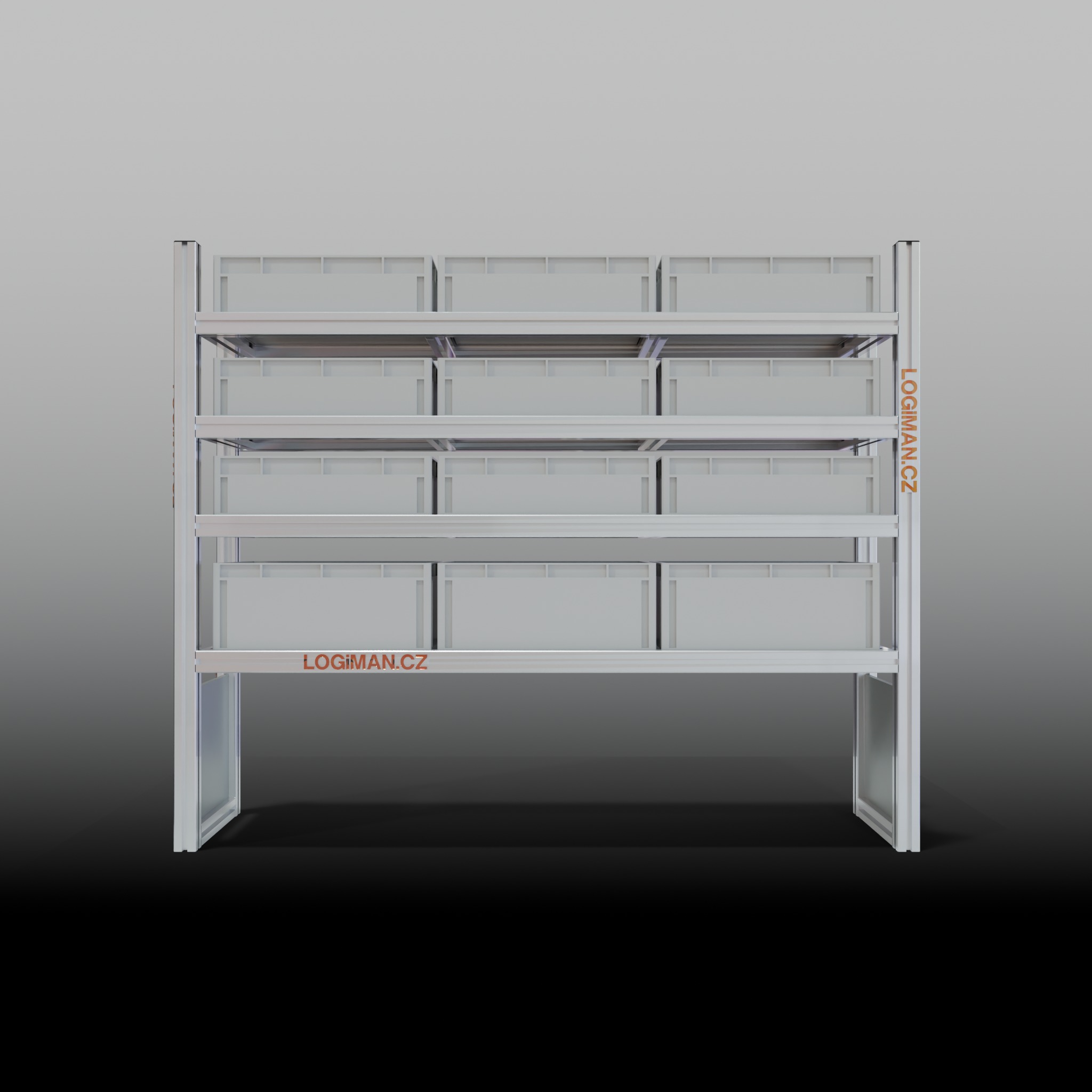 Van shelving fit-out – Ford Connect L2 - front view