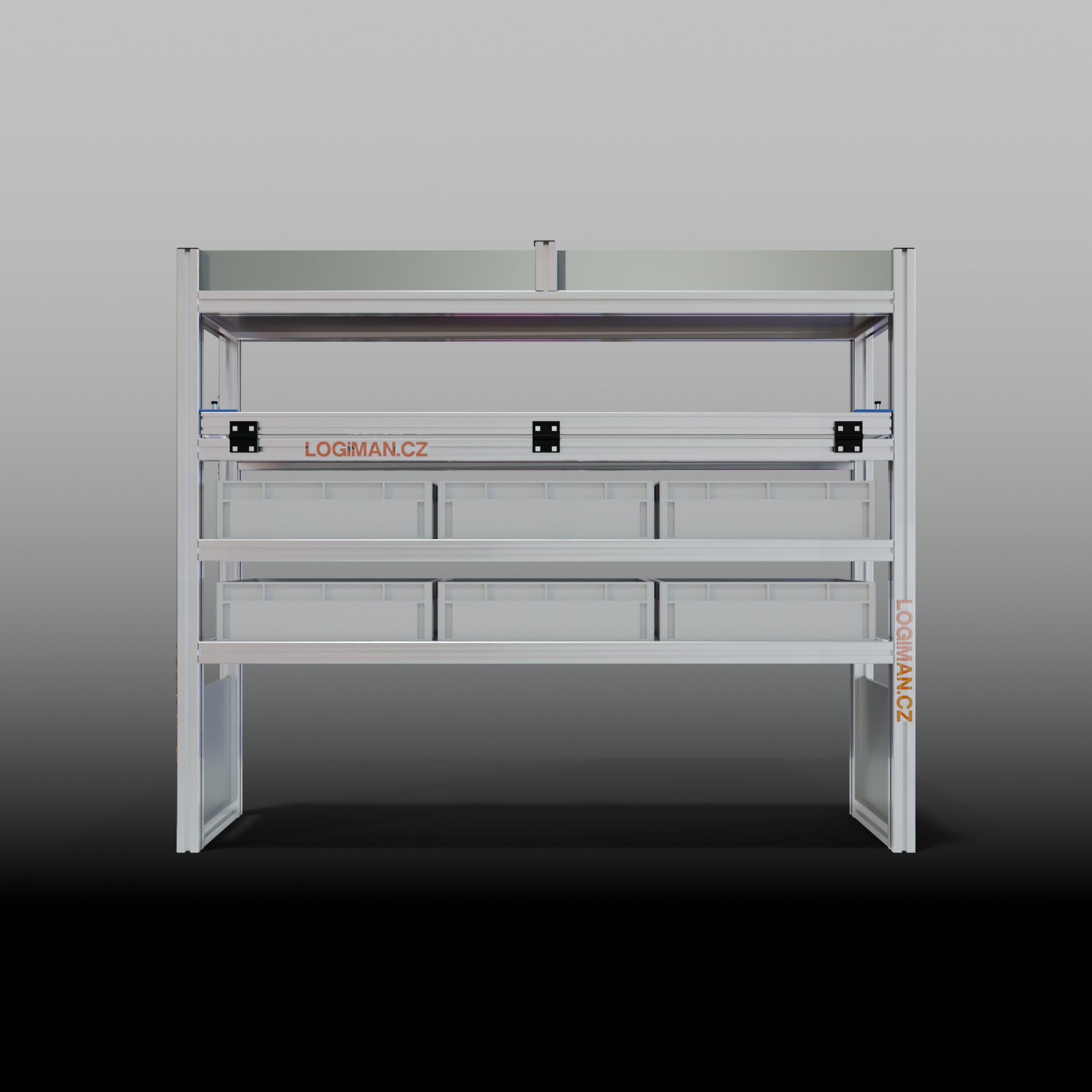 Van shelving fit-out – Ford Connect L2 - front view