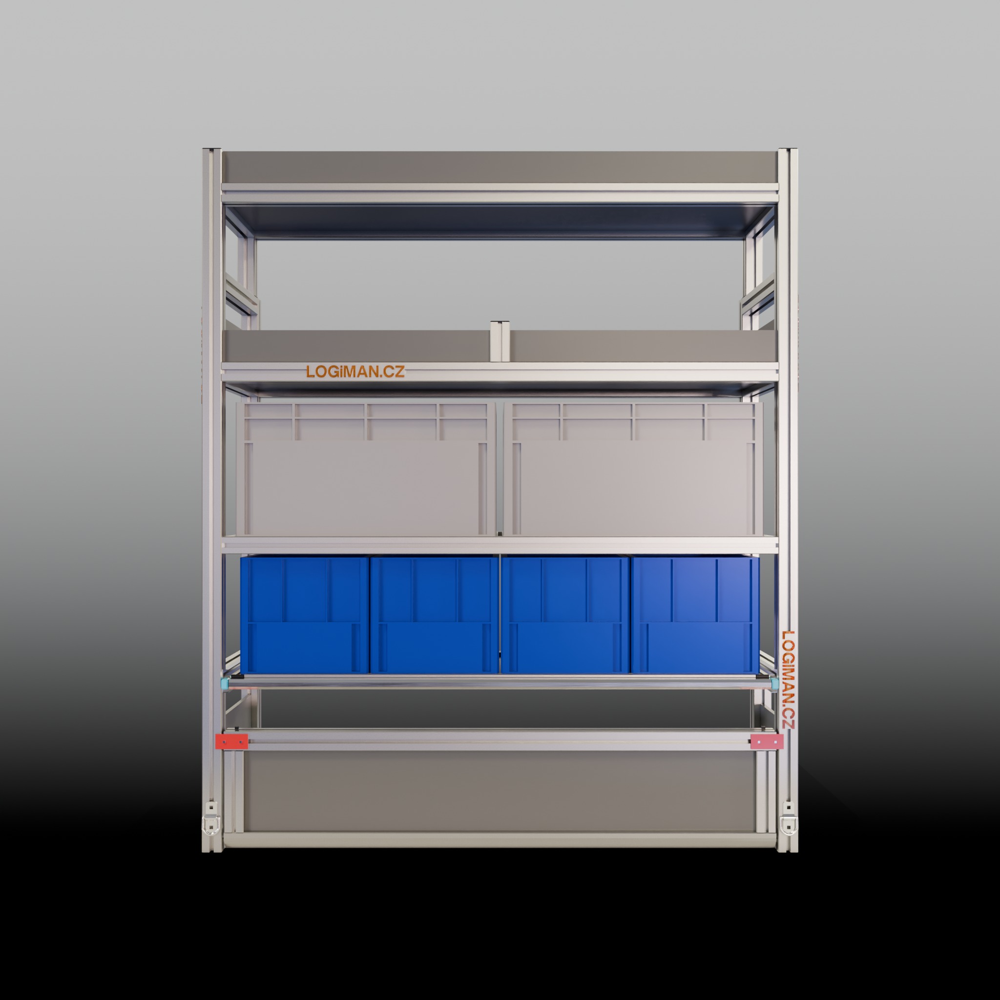 Van shelving fit-out – Ford Transit L2H2 FWD - front view