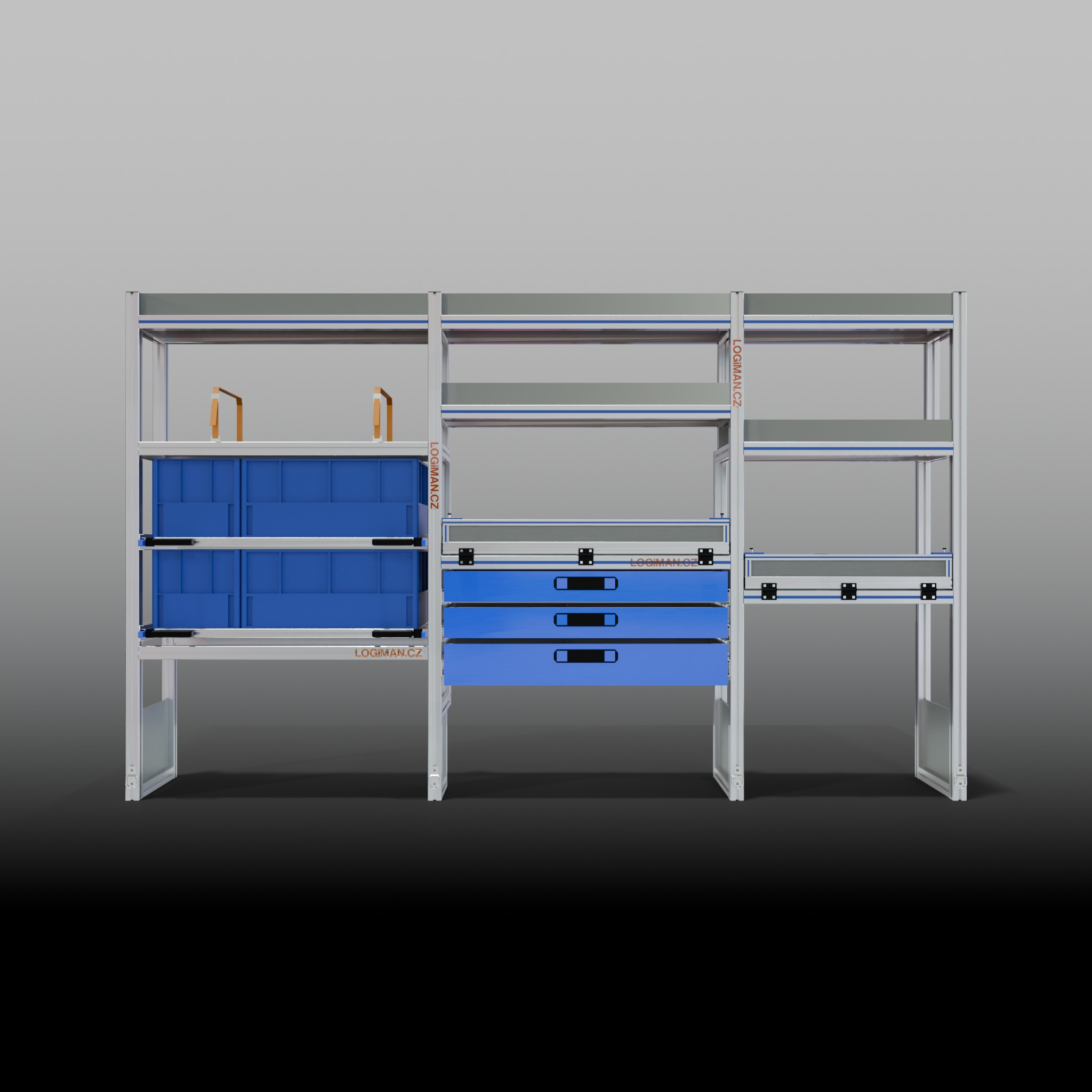 Van shelving fit-out – Iveco Daily L2H2 - front view
