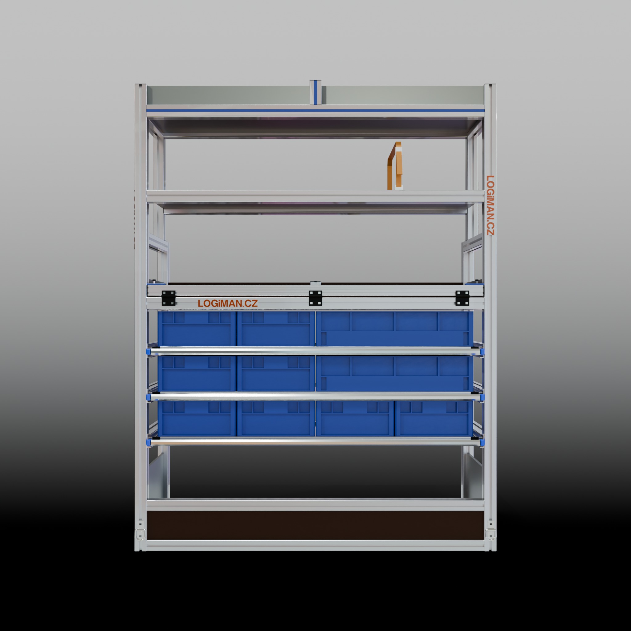 Van shelving fit-out – Mercedes Sprinter L1H2 - front view