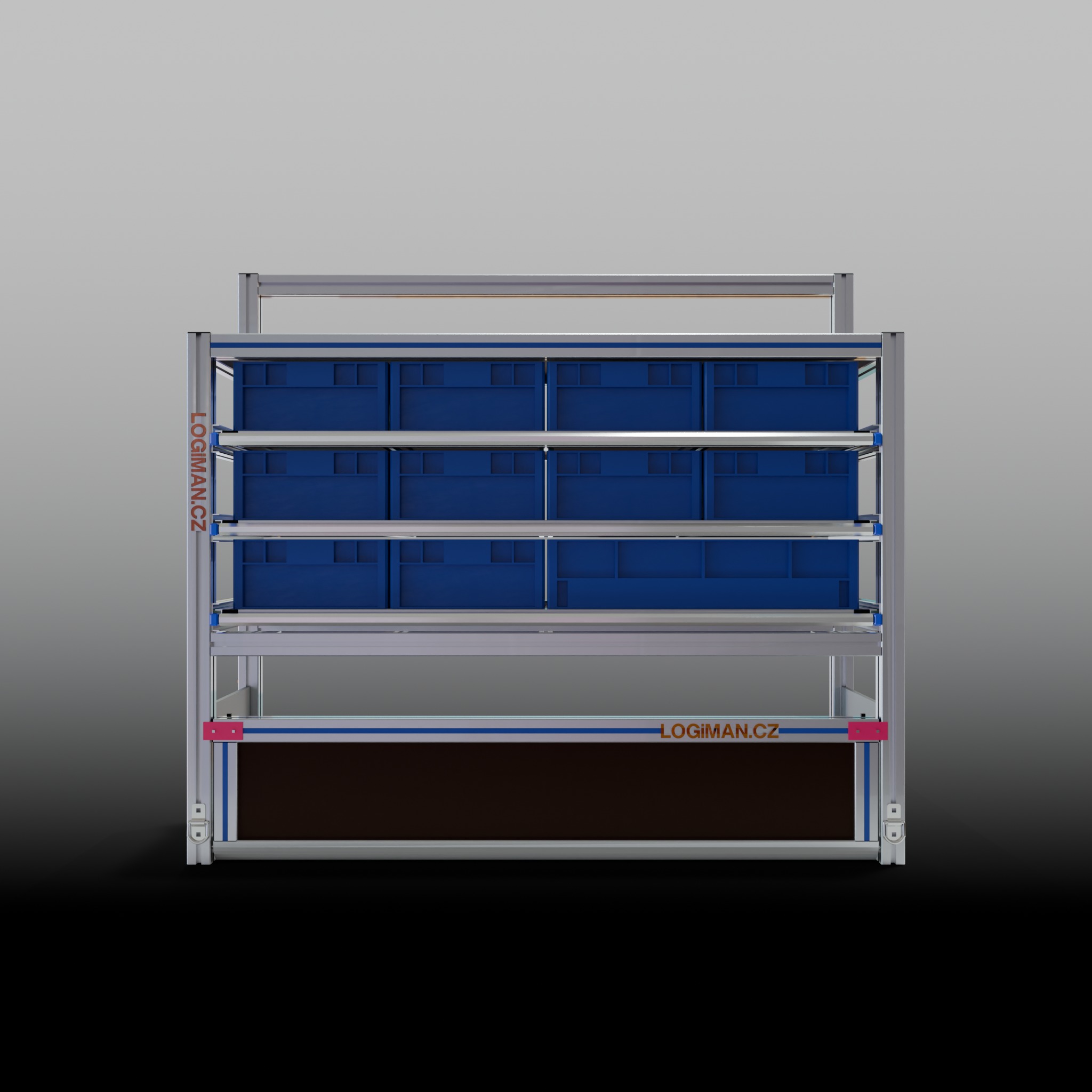 Van shelving fit-out – Mercedes Sprinter L2H2 - front view