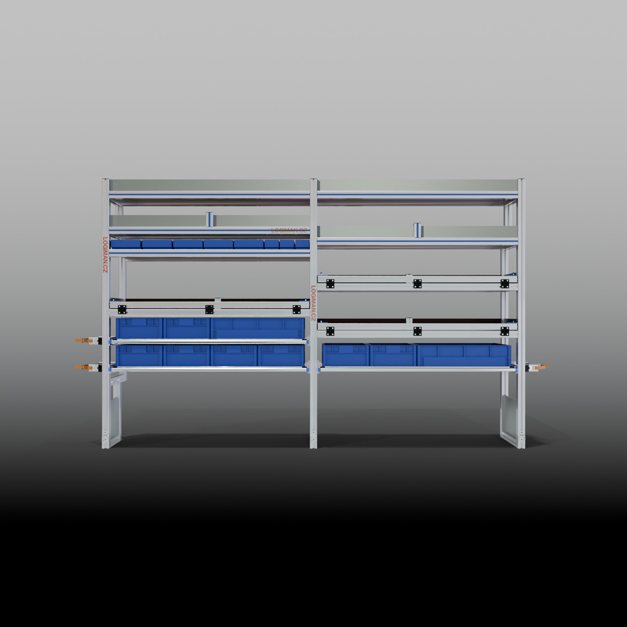 Van shelving fit-out – Opel Movano L3H2 - front view