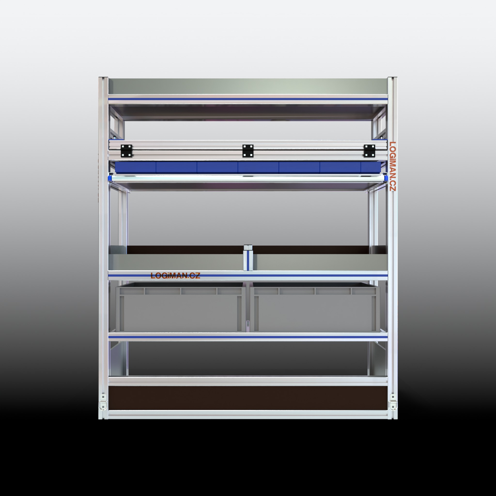 Van shelving fit-out – Renault Master L1H1 - front view