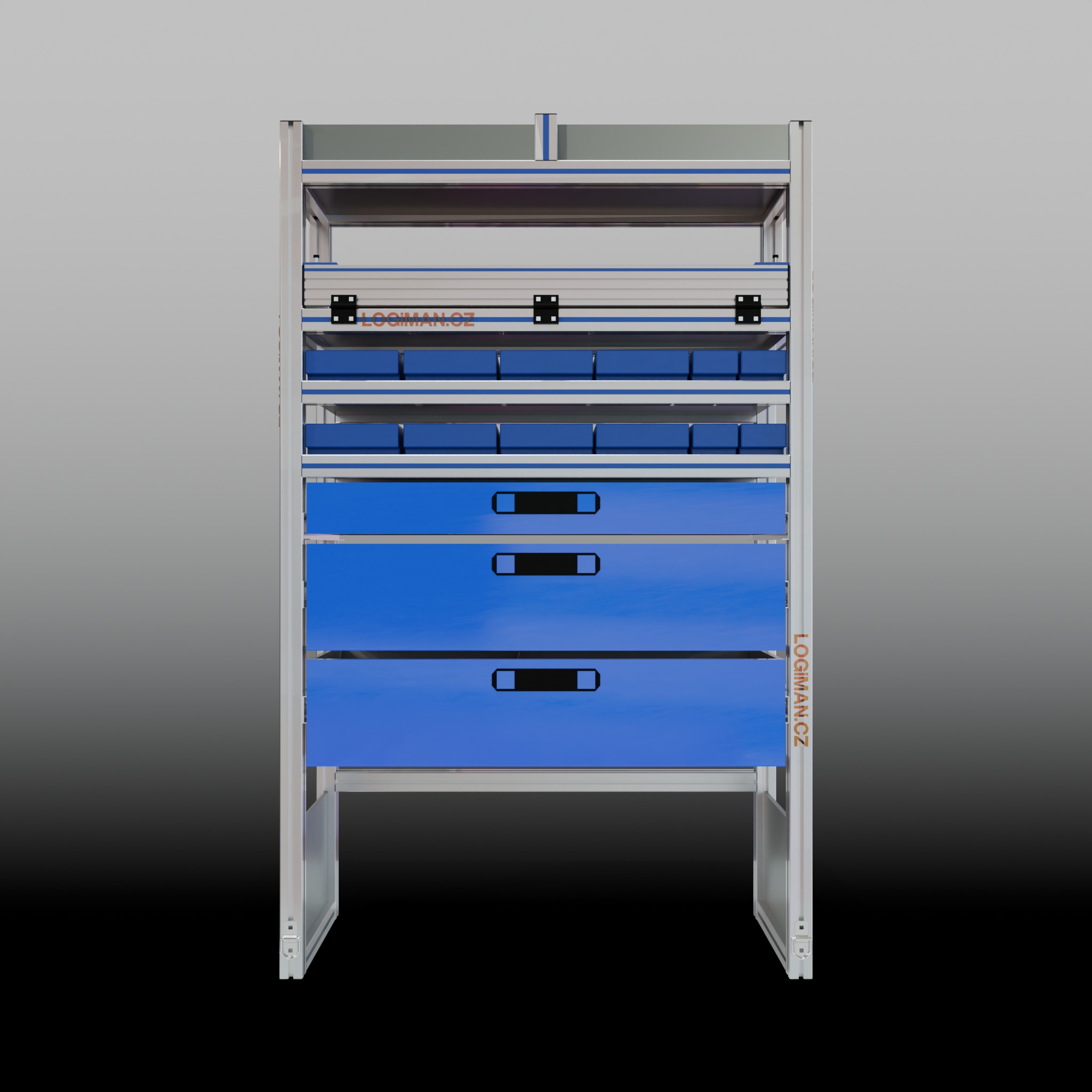 Van shelving fit-out – Renault Master L2H2 - front view